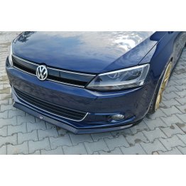 Накладка сплиттер на передний бампер Вариант2 на Volkswagen Jetta VI